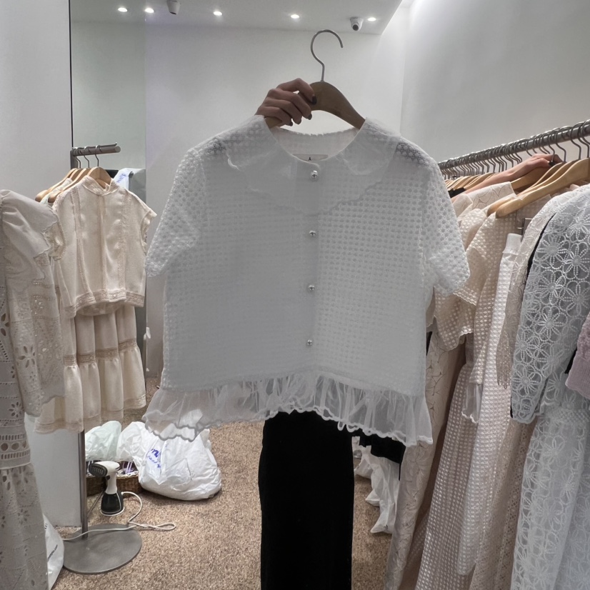 A韓國直郵㊣東大門實拍女裝新品人氣職業休閑熱賣襯衫蕾絲衫A STORE襯衫/蕾絲衫