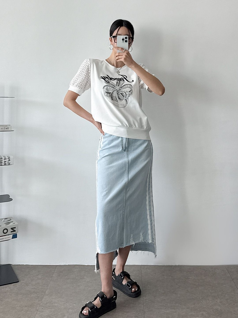 IAAN直郵韓國代購㊣女裝新品人氣職業時尚推薦熱賣休閑25春夏T恤IAANT恤