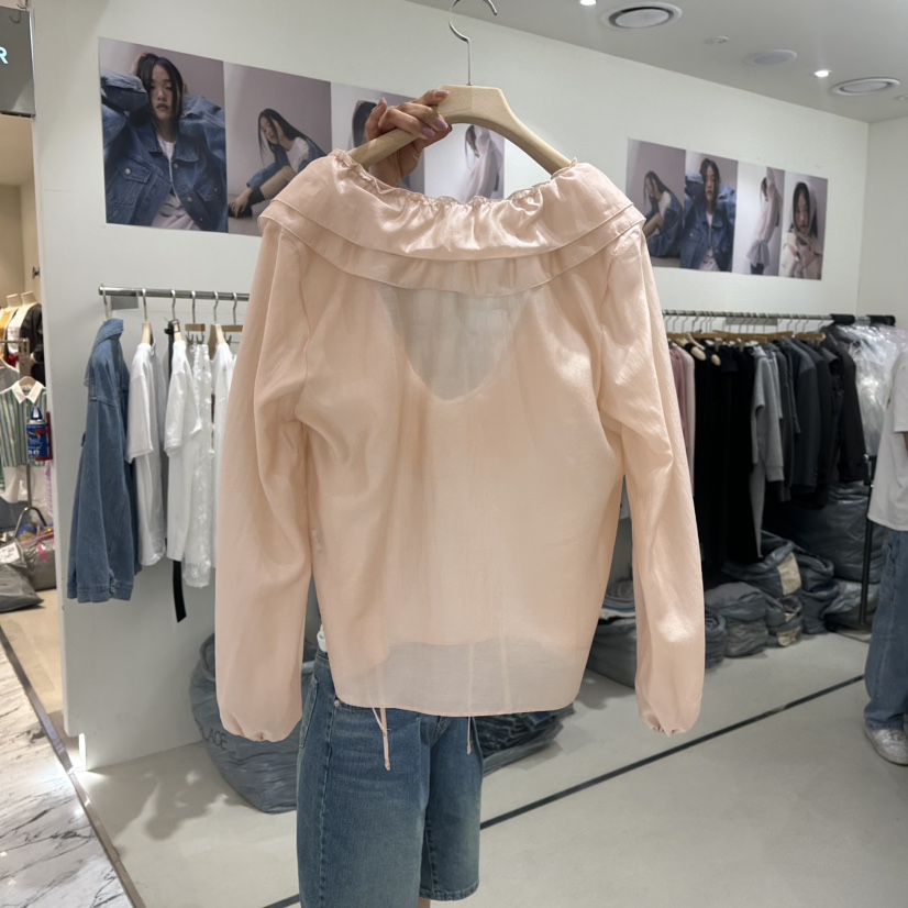 REPELLER韓國直郵㊣東大門實拍女裝新品推薦襯衫蕾絲衫天絲REPELLER襯衫/蕾絲衫