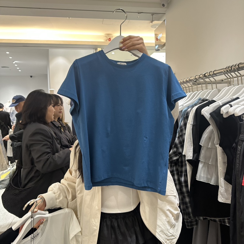 VIVE直郵韓國代購㊣女裝新品職業時尚熱賣推薦25春夏人氣T恤VIVET恤圖色2