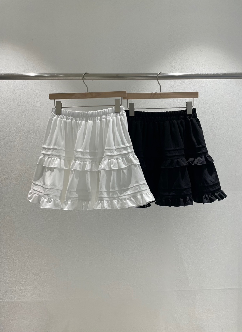 ROOMS SHOP韓國直郵㊣東大門實拍女裝新款職業熱賣短裙褶皺ROOMS_SHOP短裙