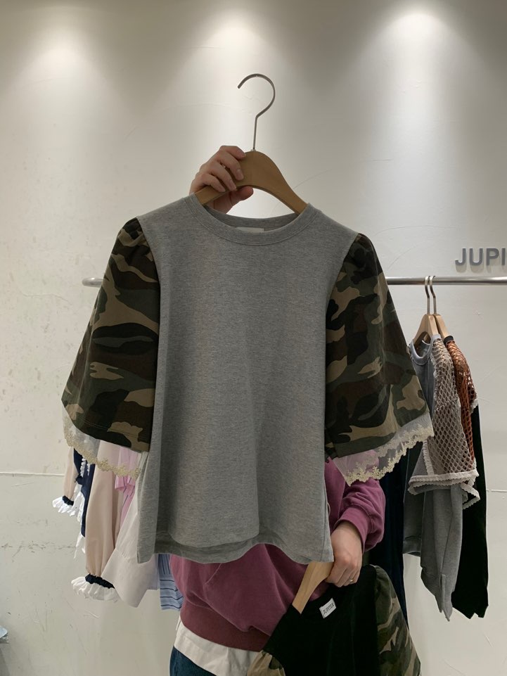 JUPITER直郵韓國代購㊣女裝新款推薦時尚25春夏熱賣T恤迷彩JUPITERT恤