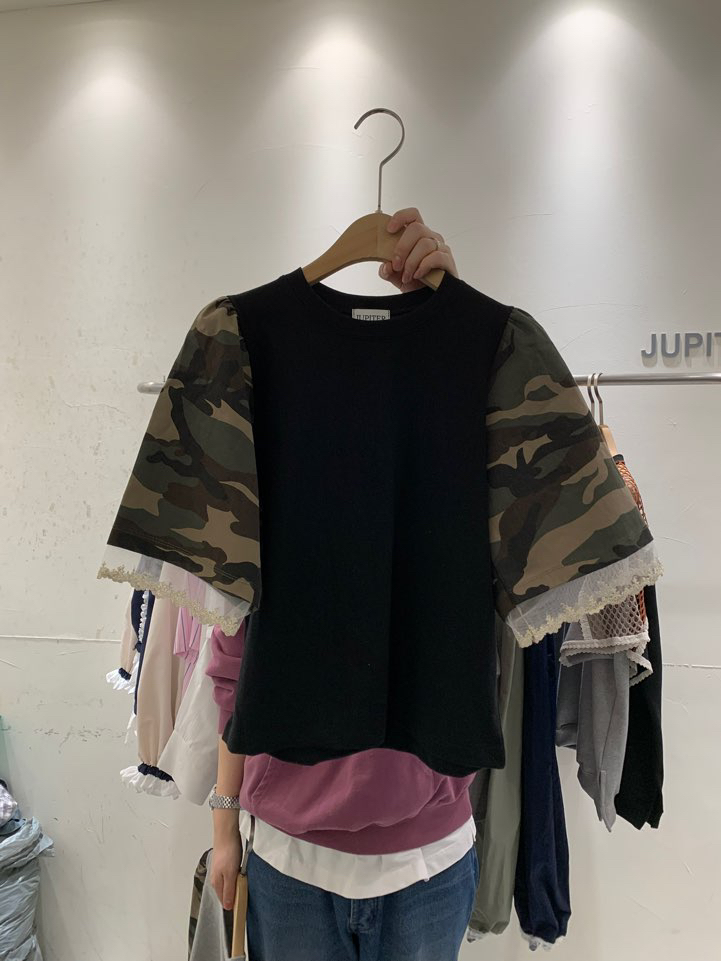 JUPITER直郵韓國代購㊣女裝新款推薦時尚25春夏熱賣T恤迷彩JUPITERT恤圖色2