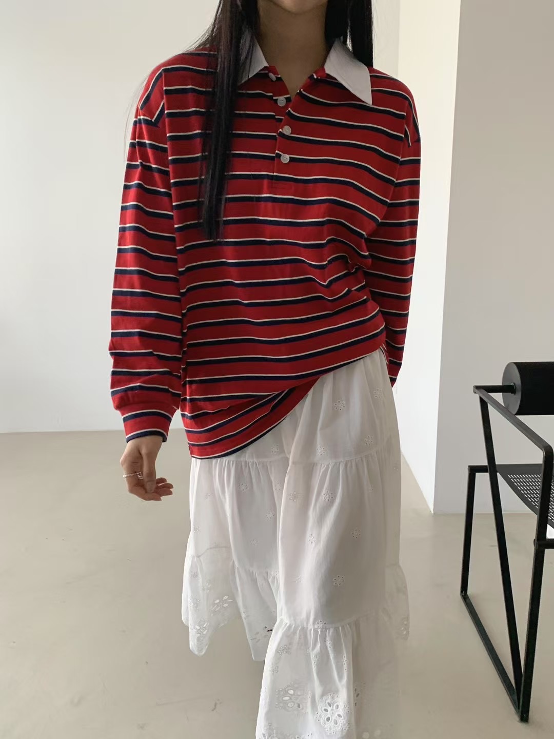WHERELL韓國㊣直郵東大門代購女裝新款推薦人氣休閑長袖T恤GROW-WHERELL長袖T恤