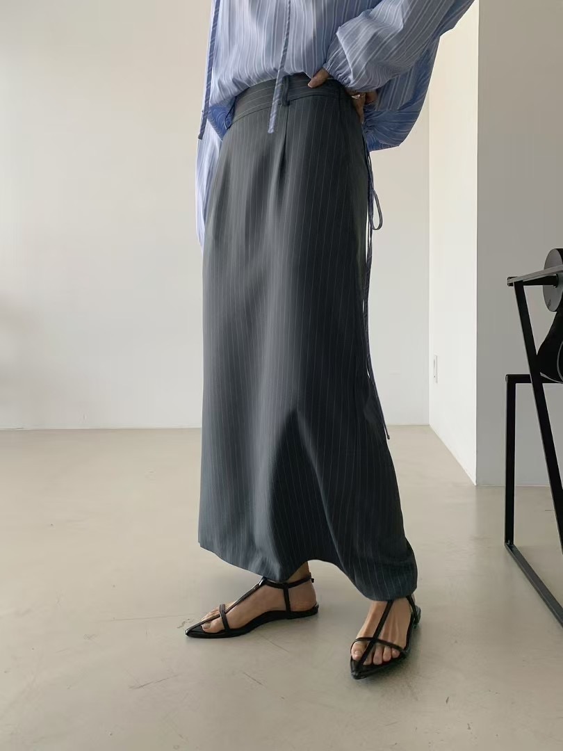 WHERELL韓國㊣直郵東大門代購女裝新款時尚25春夏休閑熱賣長裙GROW-WHERELL長裙