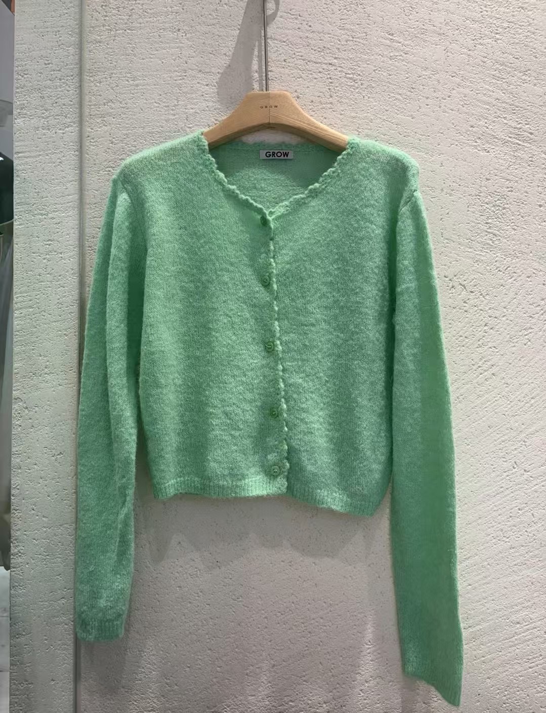 WHERELL韓國㊣直郵東大門代購女裝新品25春夏人氣熱賣針織衫GROW-WHERELL針織衫