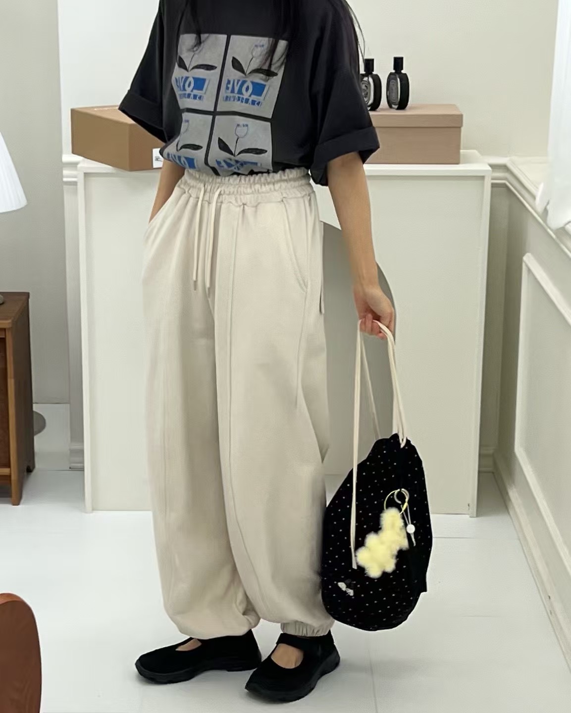 TERROIR直郵韓國代購㊣女裝新款人氣職業熱賣時尚休閑休閑褲TERROIR休閑褲