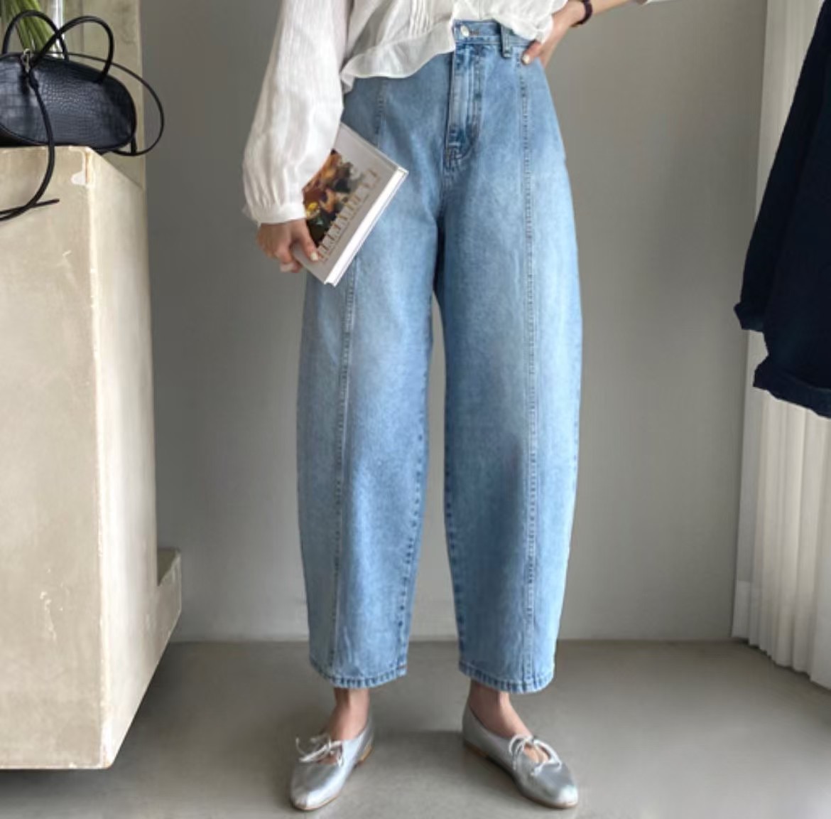 L V C韓國直郵㊣女裝新款時尚職業推薦熱賣人氣休閑牛仔褲L_V_C牛仔褲