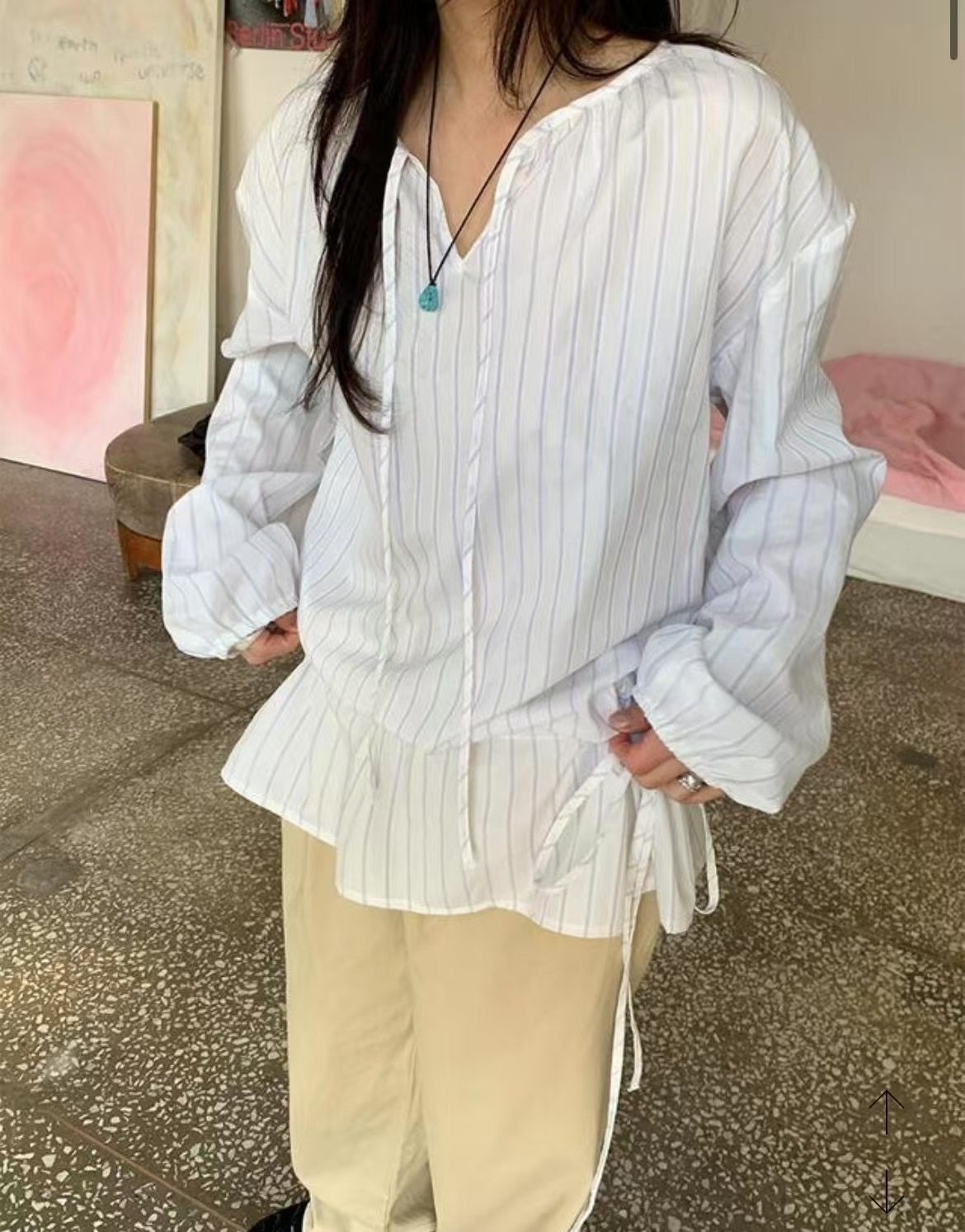 WHERELL韓國㊣直郵東大門代購女裝新品職業休閑時尚襯衫蕾絲衫GROW-WHERELL襯衫/蕾絲衫