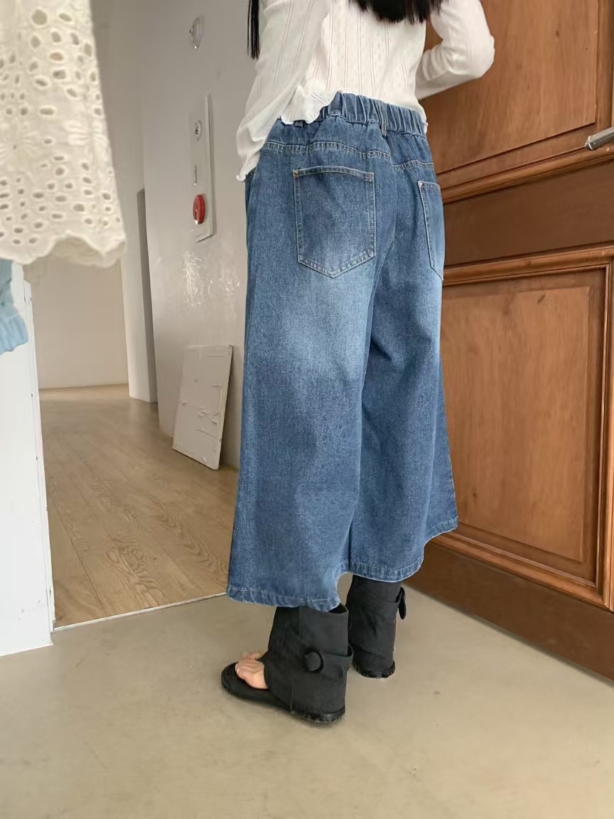 WHERELL直郵韓國代購㊣女裝新款推薦25春夏時尚休閑人氣牛仔褲GROW-WHERELL牛仔褲
