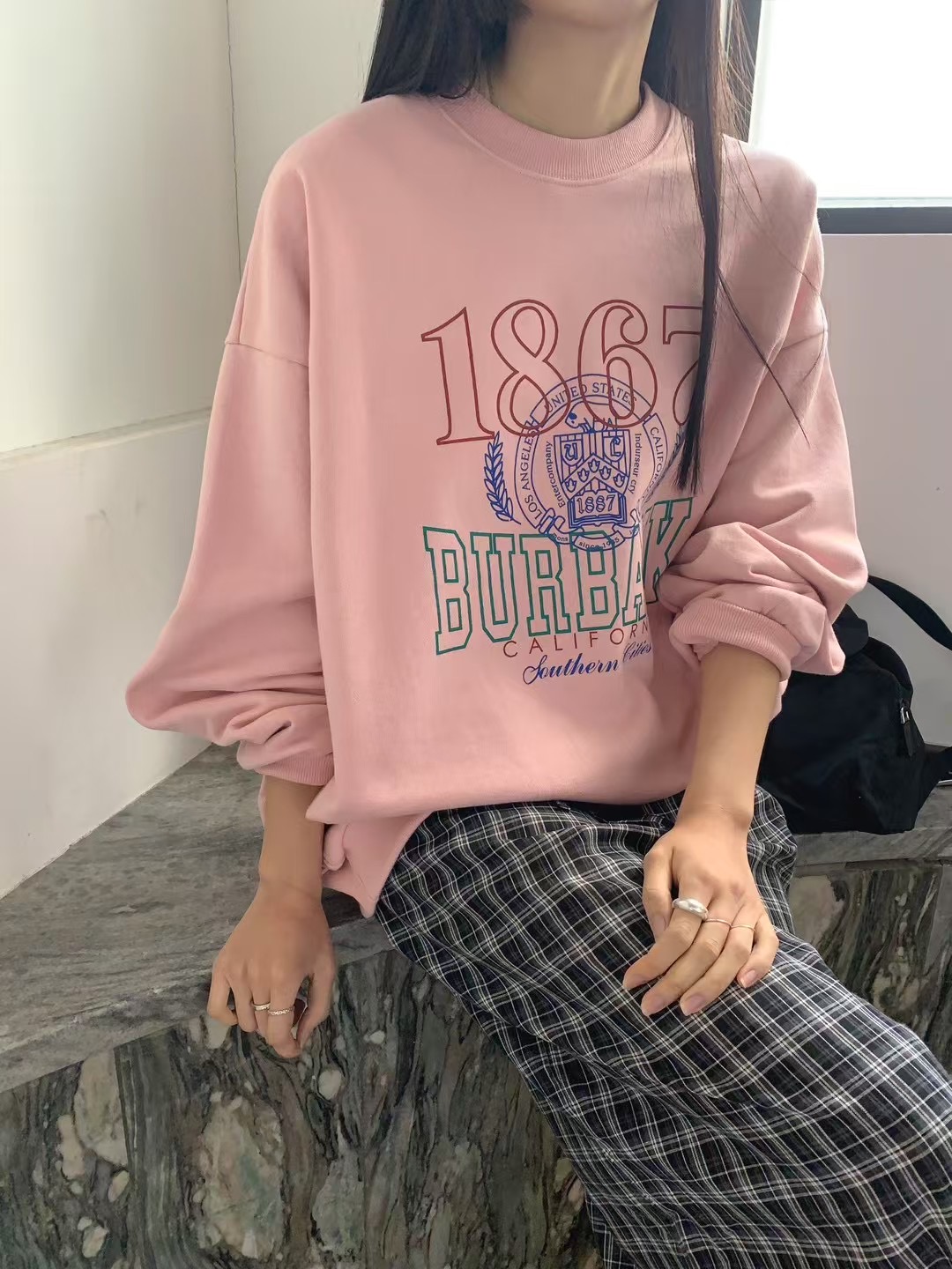 WHERELL直郵韓國代購㊣女裝新款熱賣25春夏人氣推薦時尚衛衣GROW-WHERELL衛衣