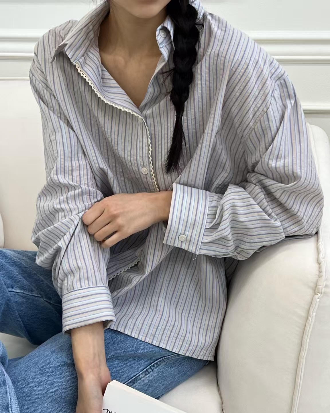 TERROIR韓國直郵㊣女裝新款休閑職業推薦熱賣人氣襯衫蕾絲衫TERROIR襯衫/蕾絲衫
