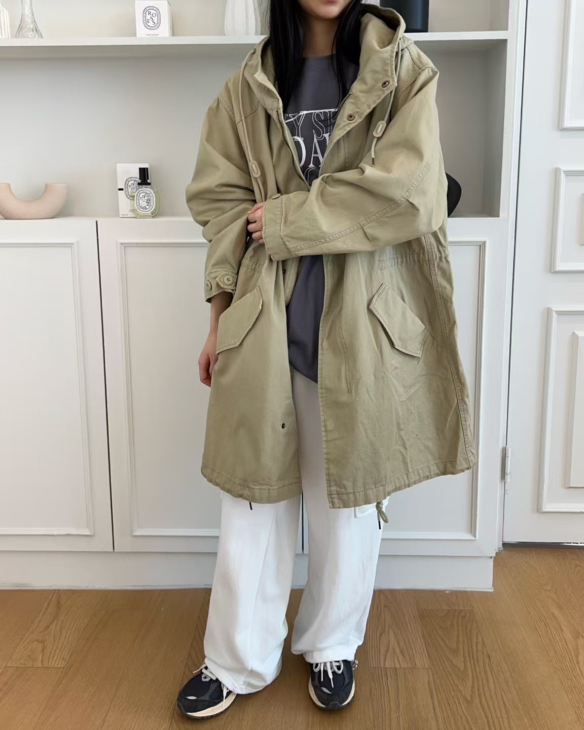 TERROIR韓國直郵㊣女裝新款時尚推薦職業熱賣休閑人氣長款風衣TERROIR長款風衣