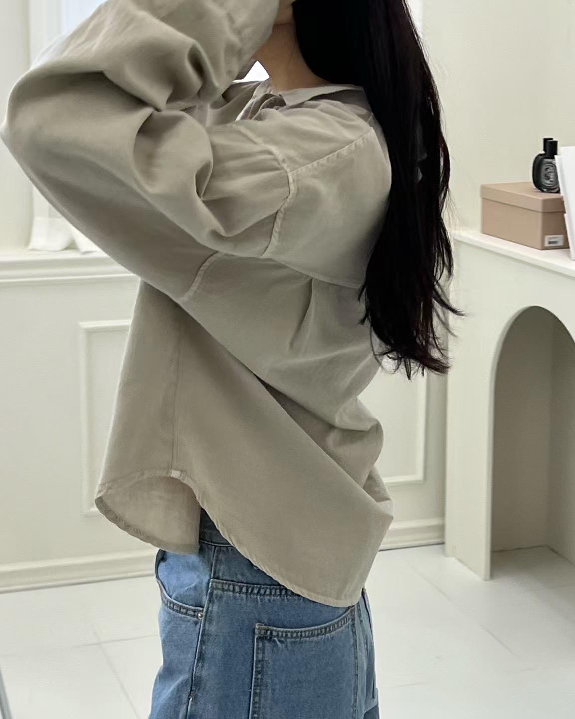 TERROIR直郵韓國代購㊣女裝新款職業熱賣休閑推薦襯衫蕾絲衫TERROIR襯衫/蕾絲衫