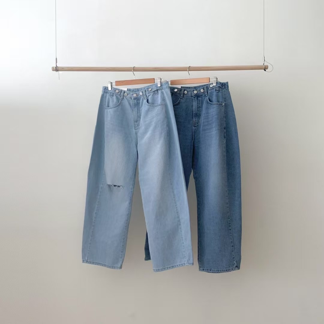 L V C韓國㊣直郵東大門代購女裝新品熱賣25春夏推薦牛仔褲L_V_C牛仔褲圖色2左二色