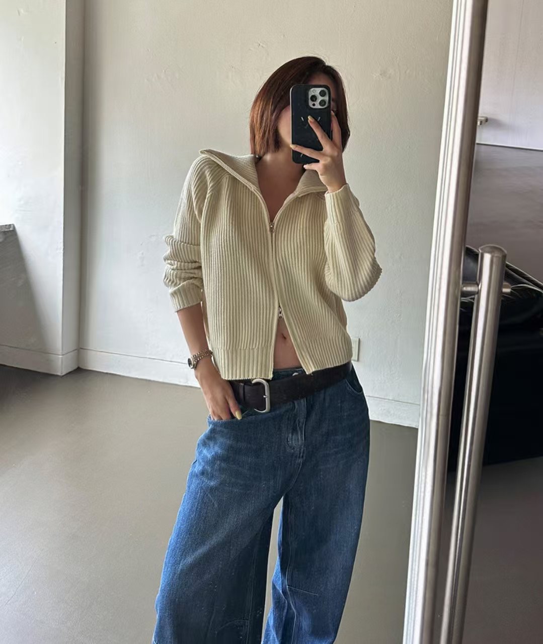 L V C韓國㊣直郵東大門代購女裝新款熱賣職業25春夏牛仔褲L_V_C牛仔褲