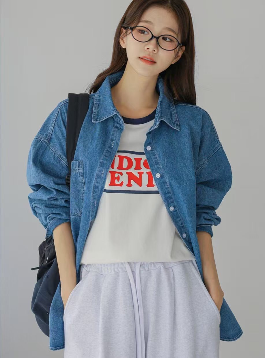L V C直郵韓國代購㊣女裝新品25春夏時尚職業推薦休閑T恤L_V_CT恤