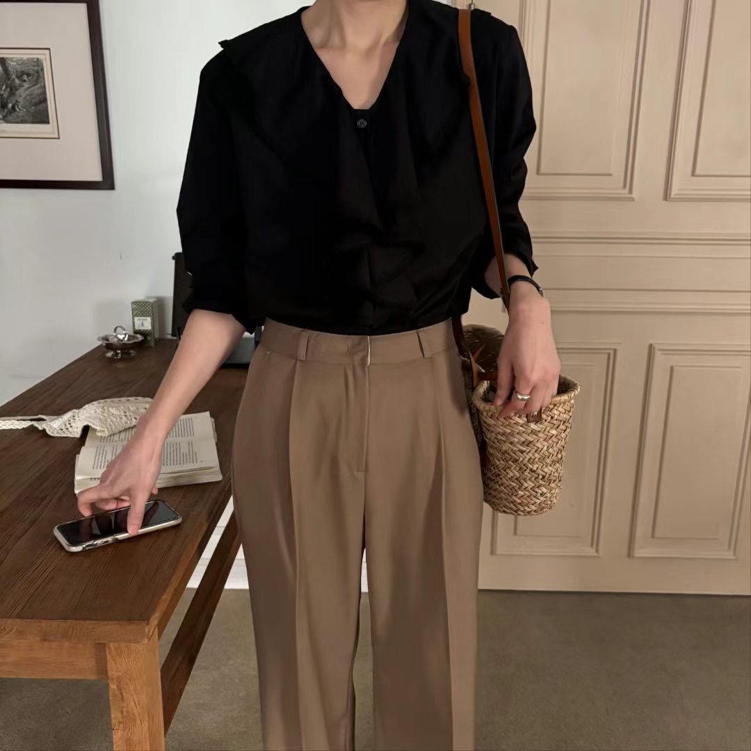 MAENEW韓國直郵㊣東大門實拍女裝新款時尚熱賣25春夏襯衫蕾絲衫MAENEW襯衫/蕾絲衫