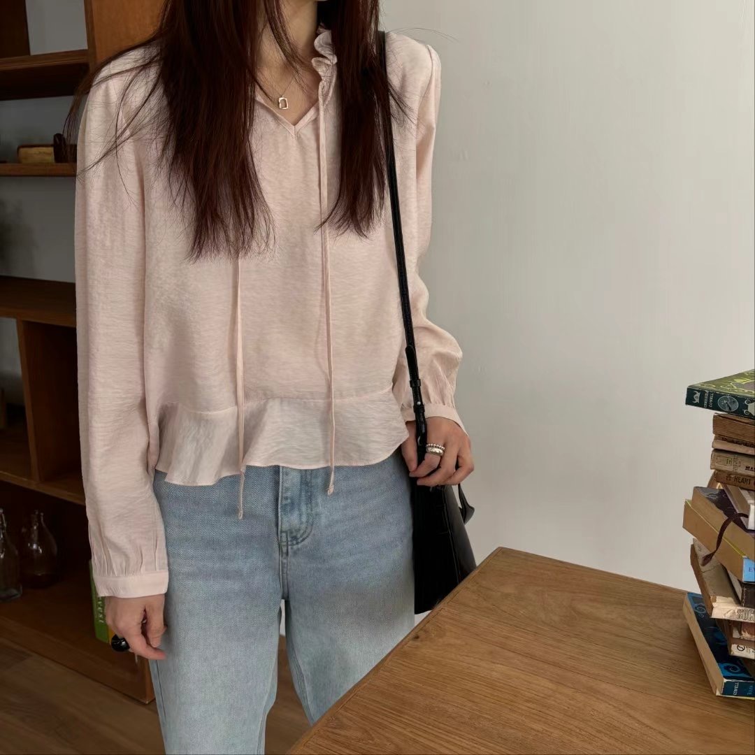 MAENEW直郵韓國代購㊣女裝新款25春夏熱賣推薦時尚襯衫蕾絲衫MAENEW襯衫/蕾絲衫圖色2