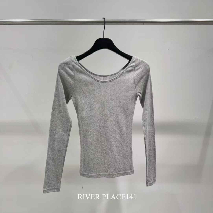 RIVER韓國㊣直郵東大門代購女裝新品熱賣時尚職業休閑長袖T恤WATER/RIVER長袖T恤圖色2