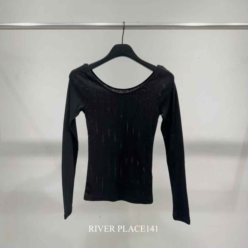 RIVER韓國㊣直郵東大門代購女裝新品熱賣時尚職業休閑長袖T恤WATER/RIVER長袖T恤圖色3