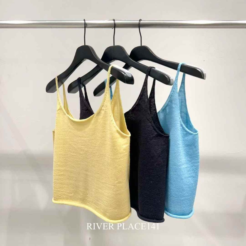 RIVER韓國直郵㊣女裝新款時尚推薦熱賣休閑人氣25春夏吊帶背心WATER/RIVER吊帶/背心