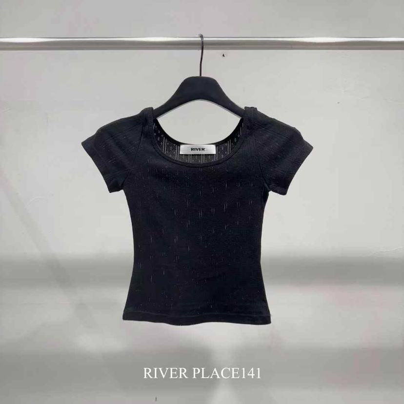 RIVER韓國直郵㊣東大門實拍女裝新款推薦時尚休閑職業熱賣T恤WATER/RIVERT恤圖色4