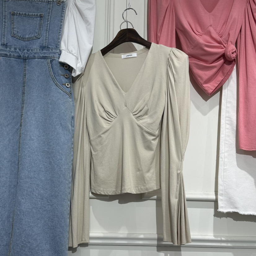 J.RITZY韓國直郵㊣東大門實拍女裝新款推薦休閑25春夏長袖T恤J.RITZY長袖T恤圖色3