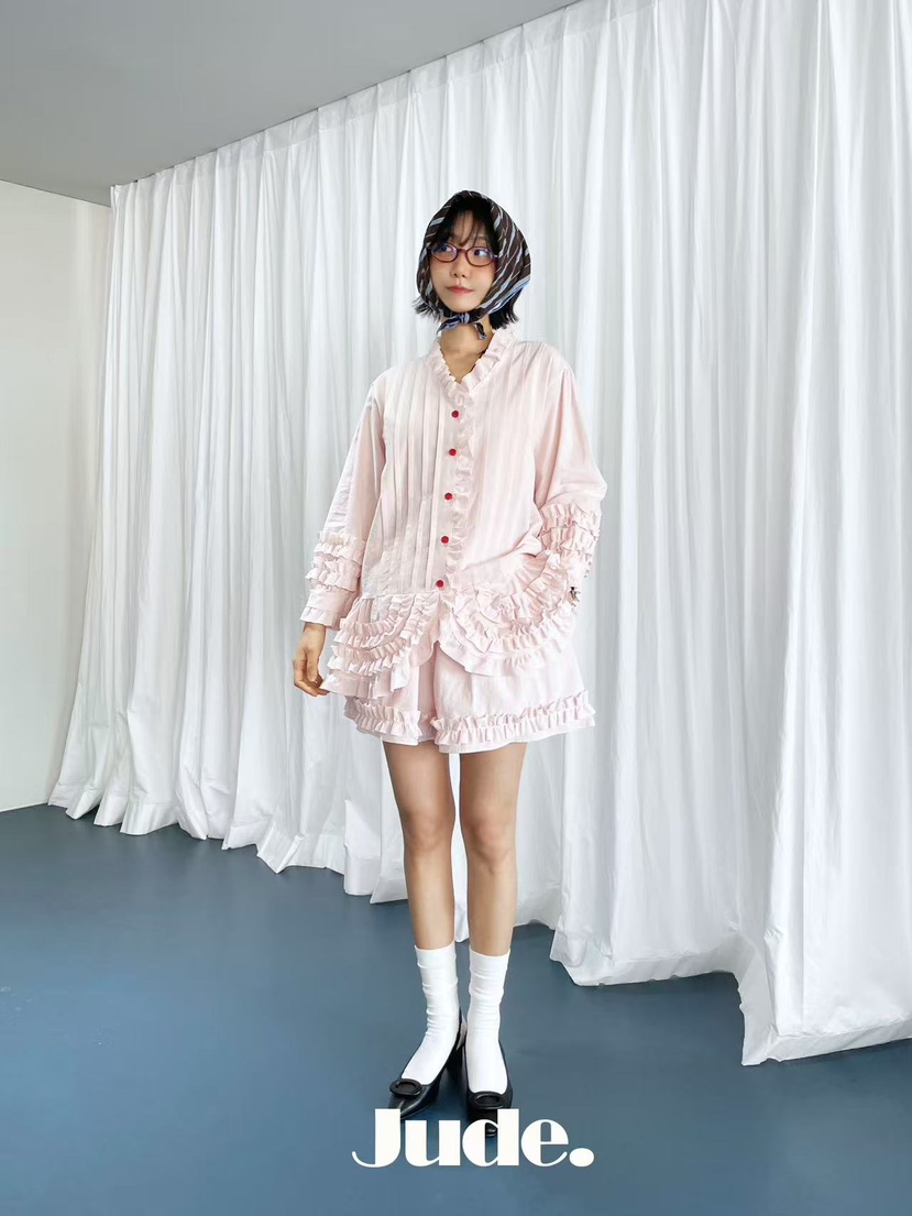 HEYJUDE韓國㊣直郵東大門代購女裝新款25春夏人氣襯衫蕾絲衫HEYJUDE襯衫/蕾絲衫圖色3