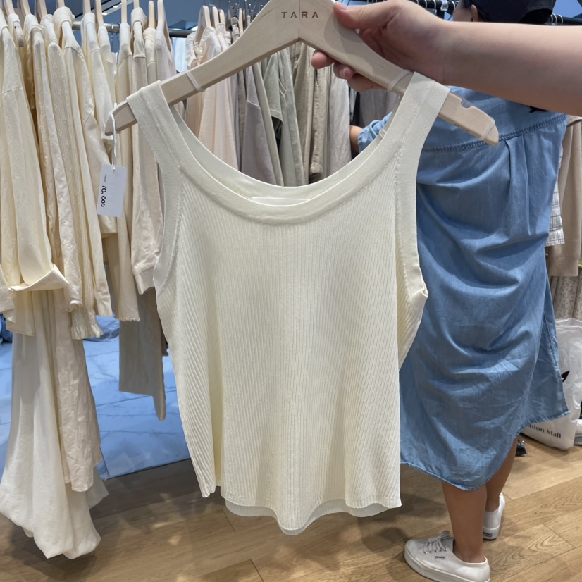 TARA韓國㊣直郵東大門代購女裝新品休閑職業推薦25春夏吊帶背心TARA吊帶/背心圖色1