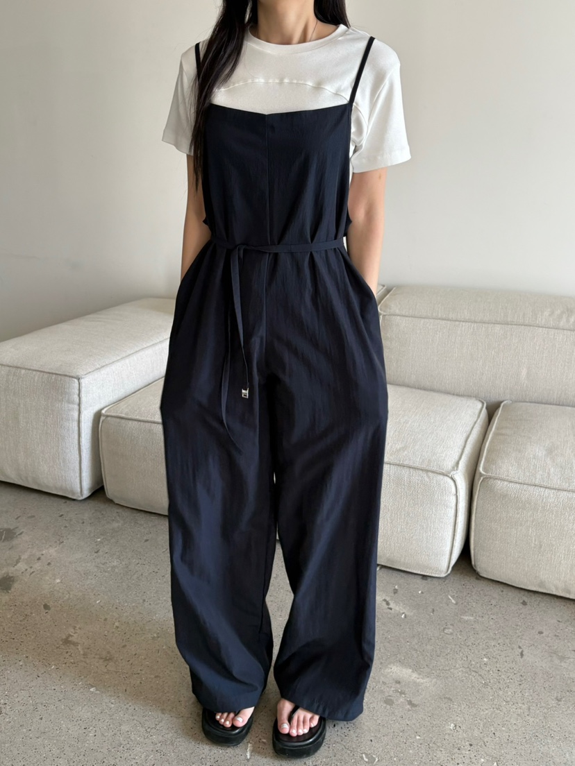 Verbena韓國直郵㊣東大門實拍女裝新品休閑熱賣連體褲含腰帶Verbena連體褲