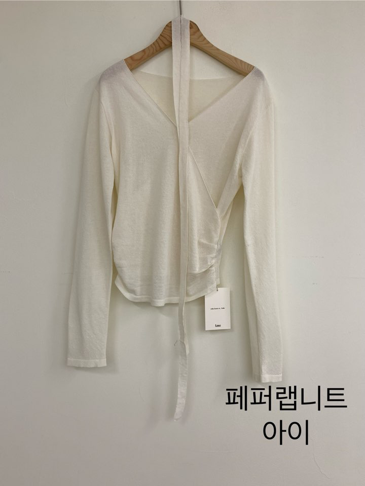 LAKE-A直郵韓國代購㊣女裝新品職業熱賣時尚休閑針織衫含脖帶Lake side針織衫圖色3