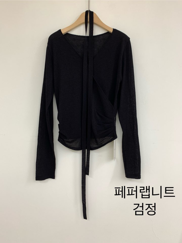 LAKE-A直郵韓國代購㊣女裝新品職業熱賣時尚休閑針織衫含脖帶Lake side針織衫圖色4