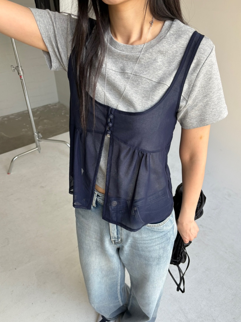 Verbena韓國直郵㊣女裝新款人氣職業熱賣時尚吊帶背心兩面穿Verbena吊帶/背心