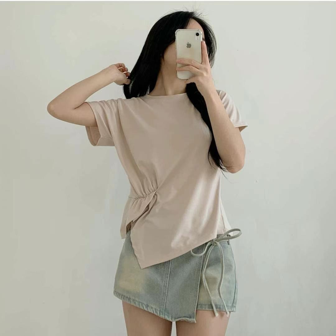 PINK POUCH韓國㊣直郵東大門代購女裝新品職業休閑時尚T恤PINK POUCHT恤