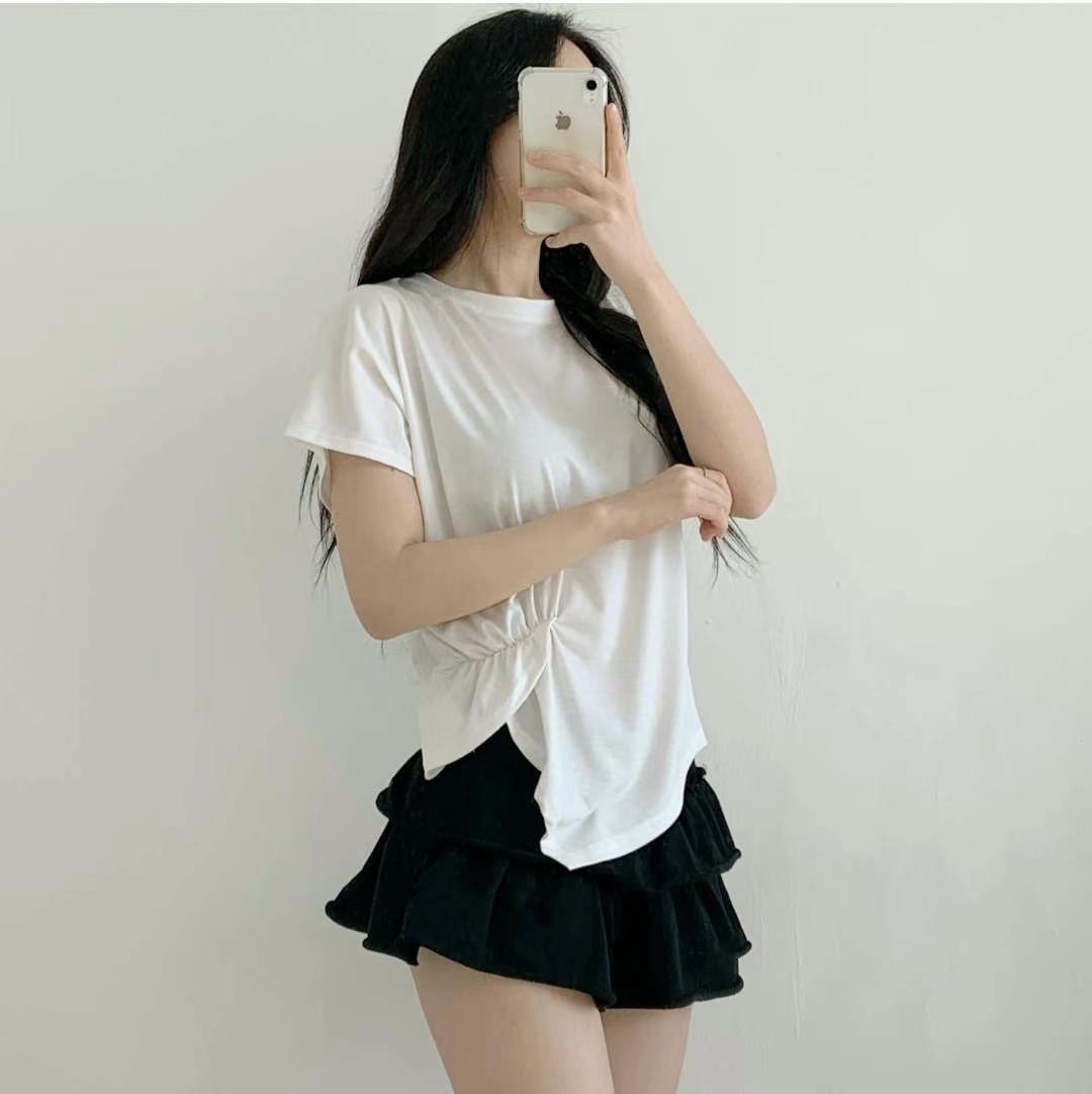 PINK POUCH韓國㊣直郵東大門代購女裝新品職業休閑時尚T恤PINK POUCHT恤圖色3