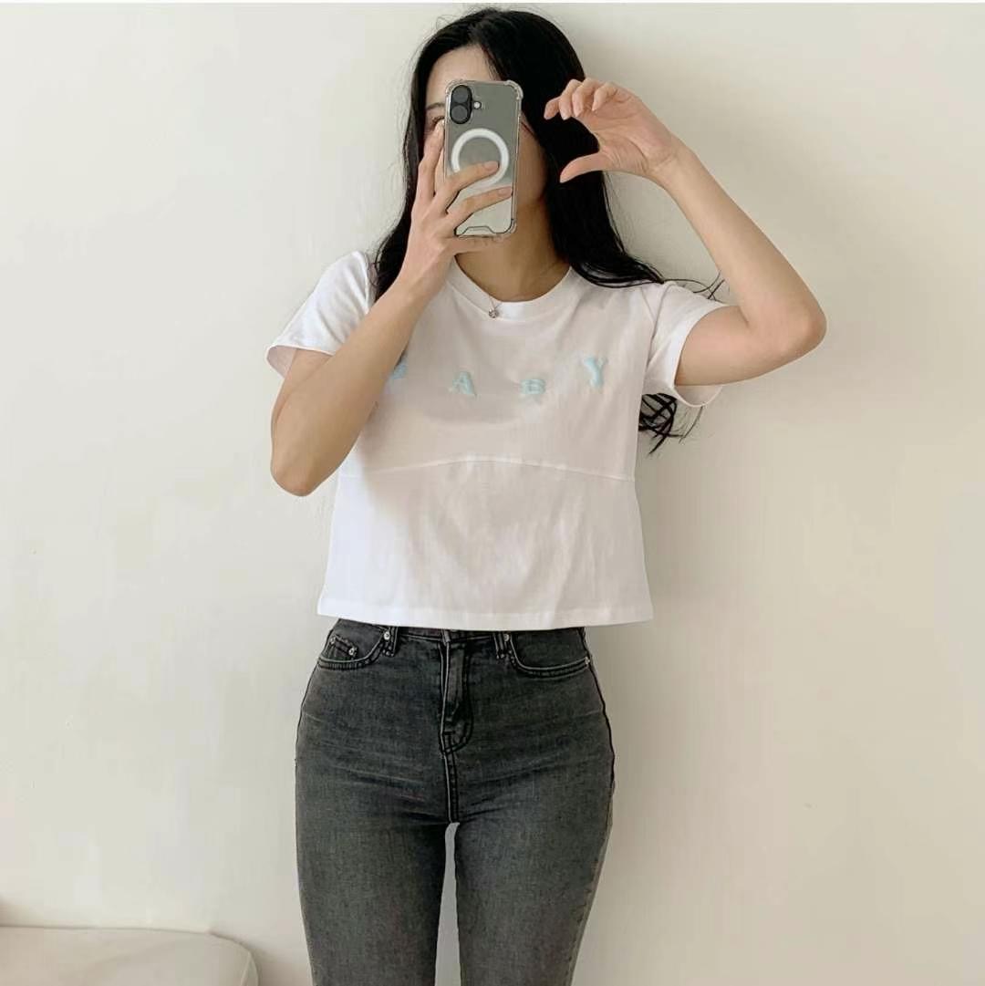 PINK POUCH韓國㊣直郵東大門代購女裝新款時尚25春夏人氣T恤PINK POUCHT恤