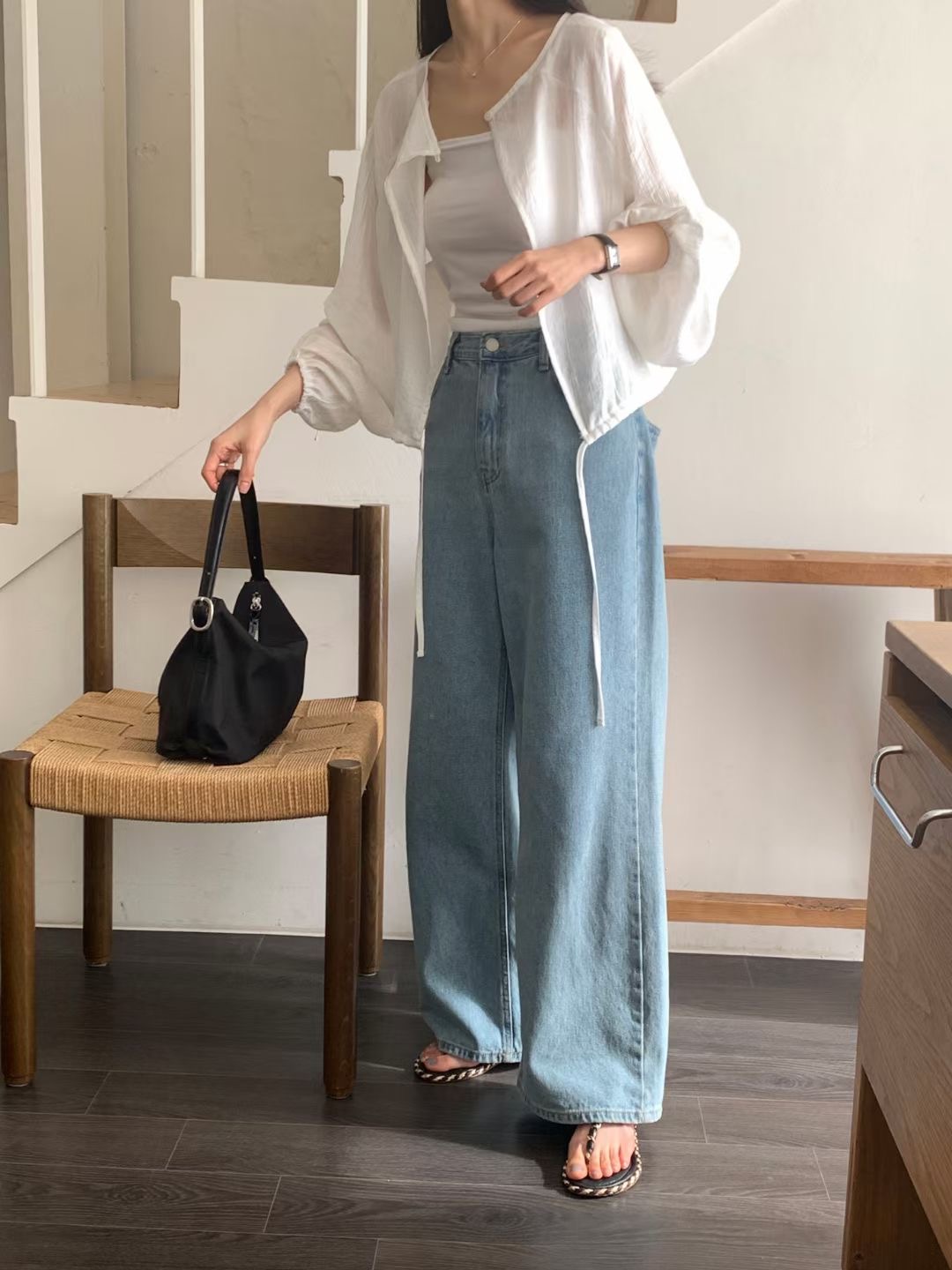 LOWELL韓國㊣直郵東大門代購女裝新品時尚襯衫蕾絲衫兩面穿LOWELL襯衫/蕾絲衫