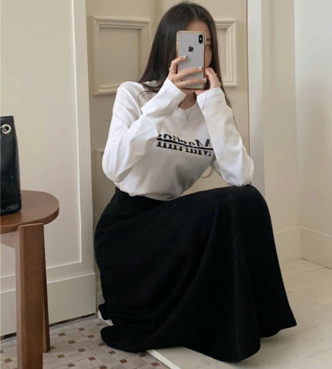 PINK POUCH韓國直郵㊣東大門實拍女裝新品職業推薦長袖T恤PINK POUCH長袖T恤