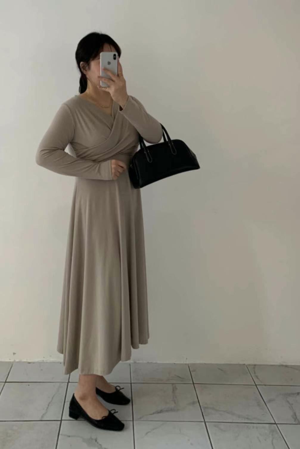 PINK POUCH韓國㊣直郵東大門代購女裝新款休閑職業25春夏連衣裙PINK POUCH連衣裙