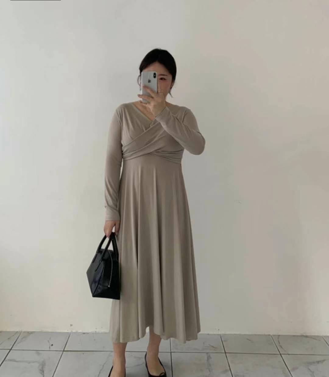 PINK POUCH韓國㊣直郵東大門代購女裝新款休閑職業25春夏連衣裙PINK POUCH連衣裙圖色2