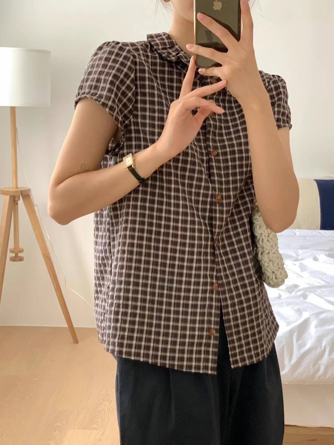 SECOND DRESS-세컨드레스-OT韓國直郵㊣女裝新款25春夏襯衫蕾絲衫SECOND DRESS襯衫/蕾絲衫圖色2
