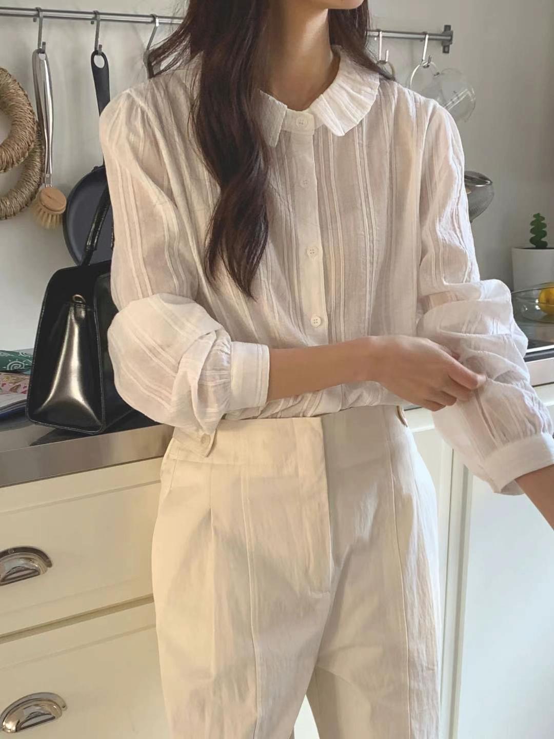 SECOND DRESS-세컨드레스-OT韓國直郵㊣東大門實拍女裝新款人氣襯衫蕾絲衫SECOND DRESS襯衫/蕾絲衫