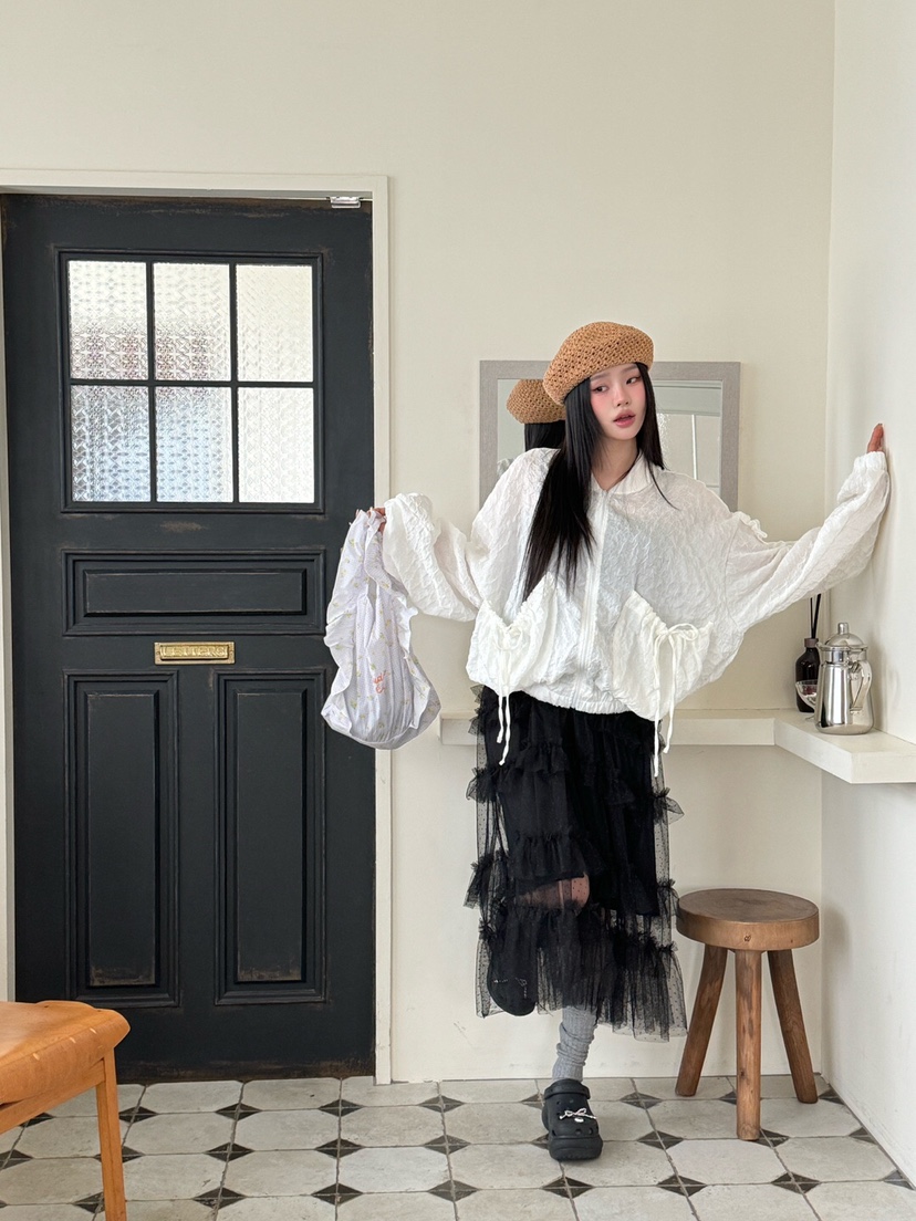 MAISONDEGLORY韓國直郵㊣女裝新款人氣休閑職業手提包荷葉邊MAISON DE GLORY手提包