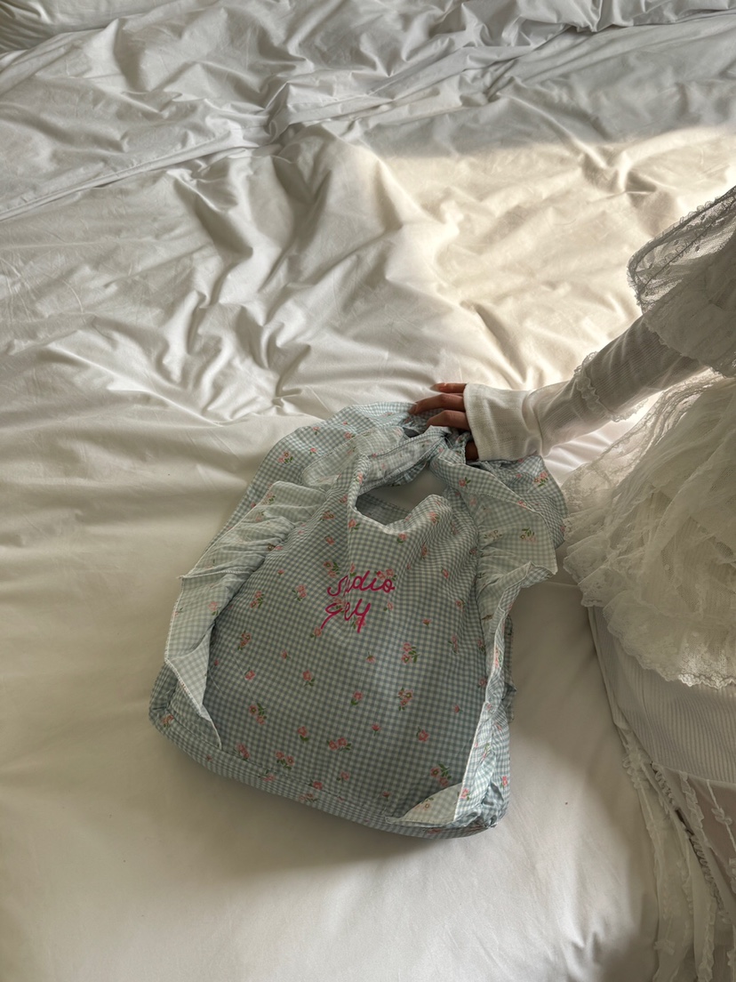MAISONDEGLORY韓國直郵㊣女裝新款人氣休閑職業手提包荷葉邊MAISON DE GLORY手提包