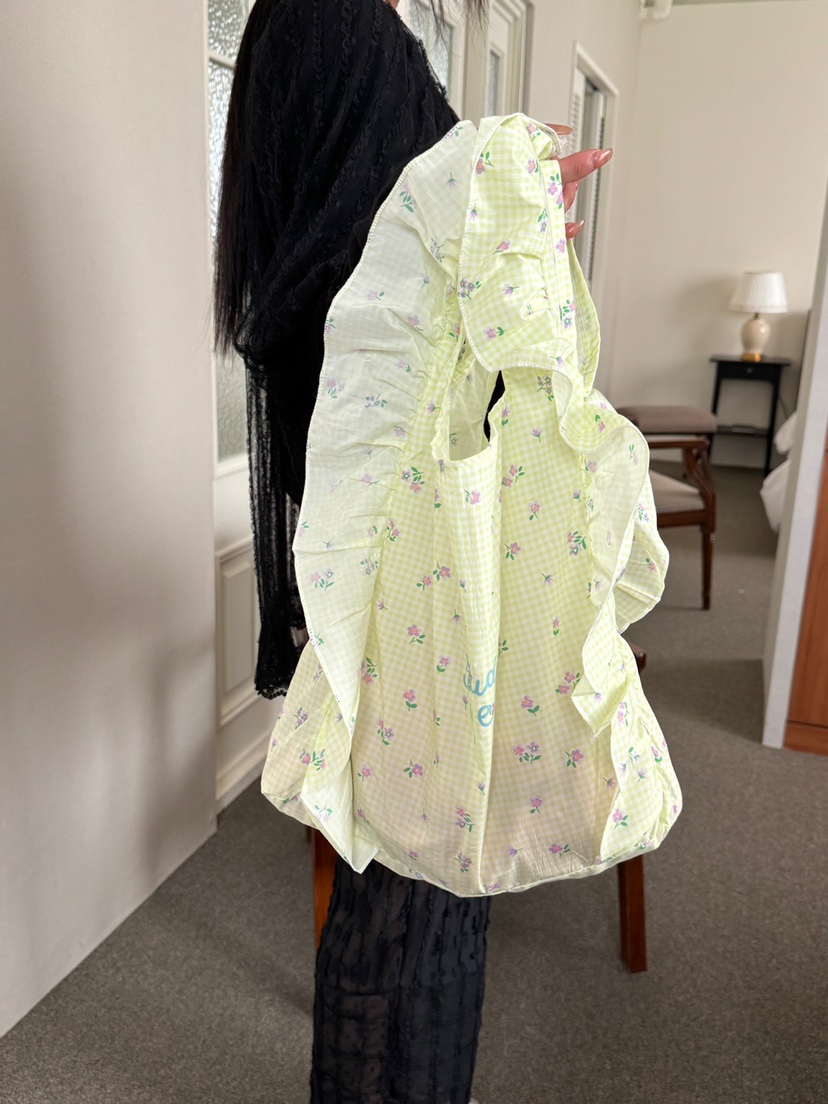 MAISONDEGLORY韓國直郵㊣女裝新款人氣休閑職業手提包荷葉邊MAISON DE GLORY手提包