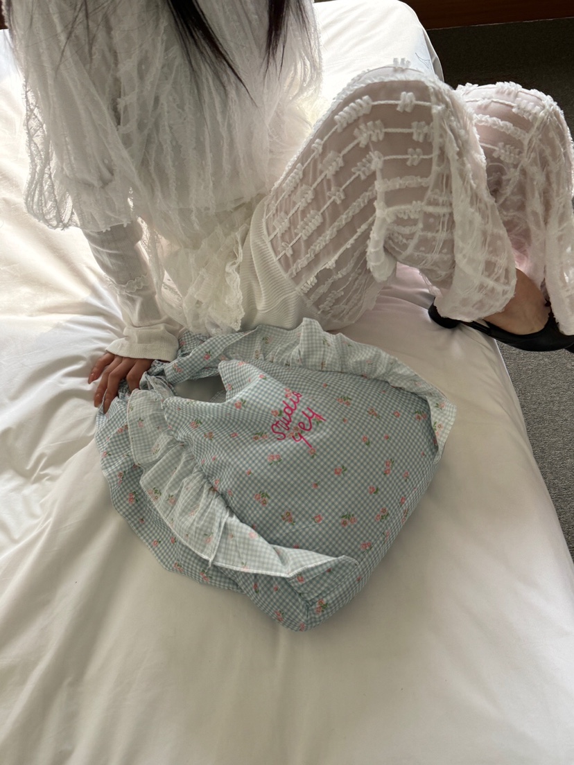 MAISONDEGLORY韓國直郵㊣女裝新款人氣休閑職業手提包荷葉邊MAISON DE GLORY手提包圖色3