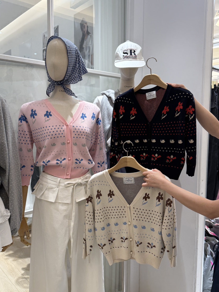 BY CHAPTER韓國直郵㊣東大門實拍女裝新款休閑推薦針織衫開衫BY Chapter針織衫