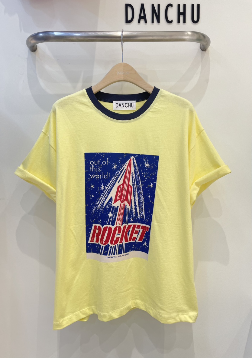 DANCHU直郵韓國代購㊣女裝新品人氣推薦時尚熱賣25春夏休閑T恤DANCHUT恤圖色2