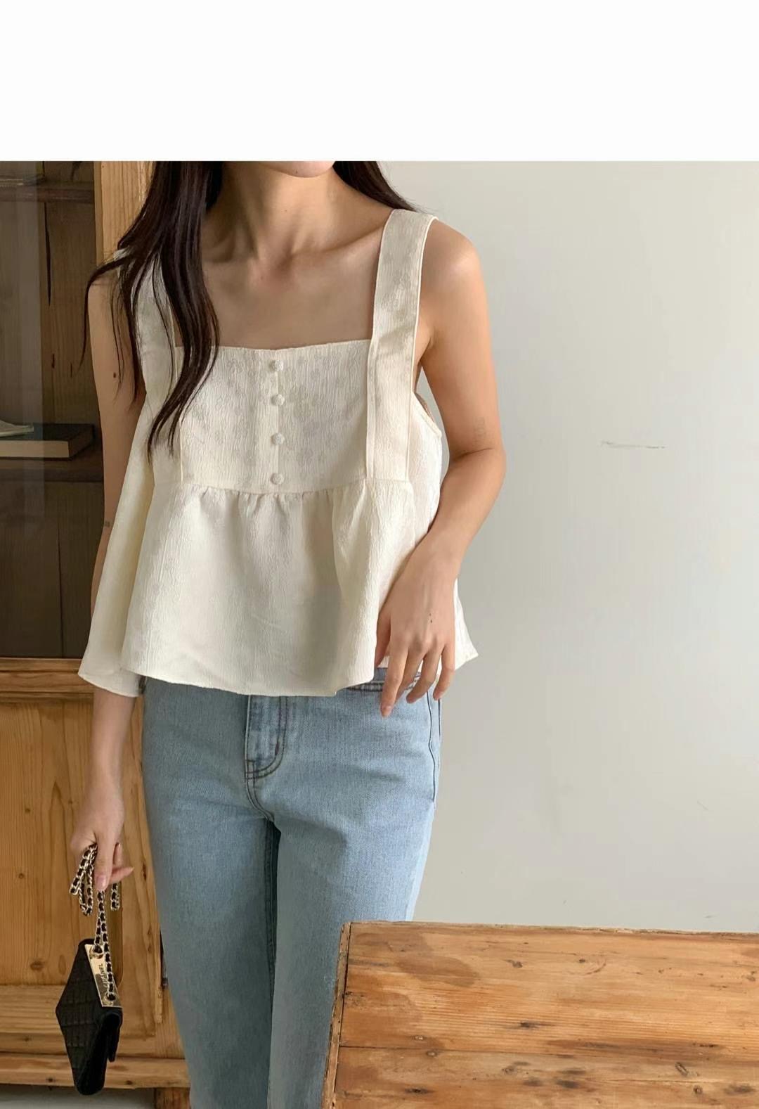SECOND DRESS-세컨드레스-OT韓國直郵㊣女裝新款休閑吊帶背心SECOND DRESS吊帶/背心